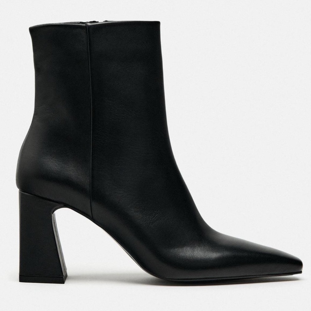 Zara Black Leather Boots